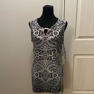 NEW Maria Gabrielle Ombre Paisley Stretch Knit Sleeveless L